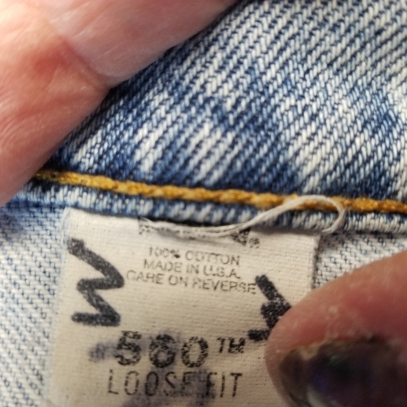 Vtg Levis 560 orange tab cut off jean shorts usa - Picture 11 of 11